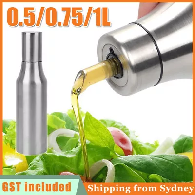 $18.89 • Buy 500-1000ml Stainless Steel Oil Dispenser Olive Vinegar Kitchen Tool Oil Bottle