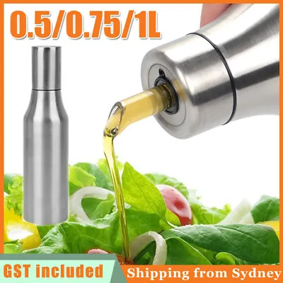 500-1000ml Stainless Steel Oil Dispenser Olive Vinegar Kitchen Tool Oil Bottle • $15.89