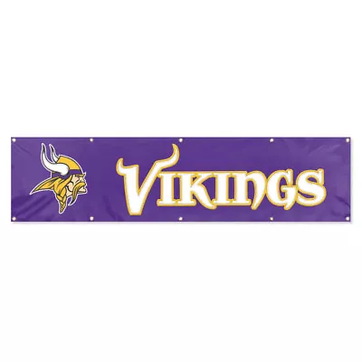 Minnesota Vikings NFL 8' X 2 ' Hanging Wall Banner **NEW IN PACKAGE** • $21.94