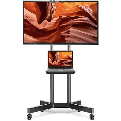 Mobile TV Cart Rolling TV Stand With Wheels For Up To 65 Inch 4K TV Monitor • $66.99