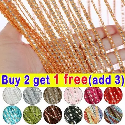 Glitter String Curtain Panels Door Fly Screen Hanging Curtains Room Divider Net • £4.99
