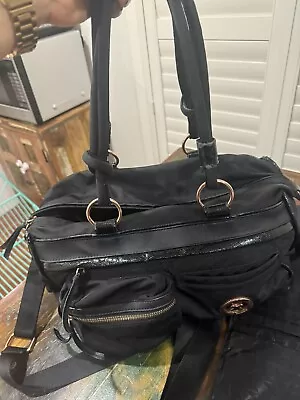 Mimco Bag Splendiosa Nappy Bag Baby Bag Weekender Black Rose Gold • $40