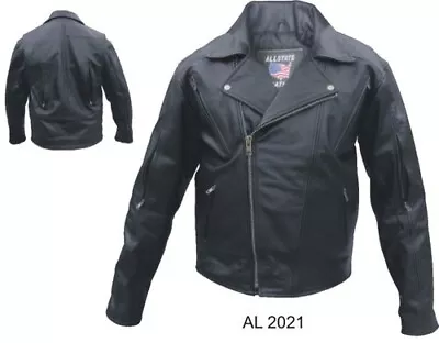 Men Vented Black Buffalo Leather Jacket • $219