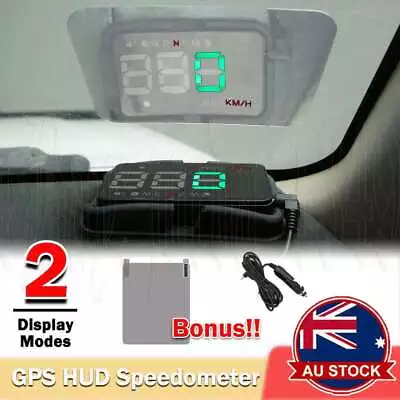 Universal Heads Up Display GPS HUD Speedometer Gauge Digital Car Speed Warning • $28.75
