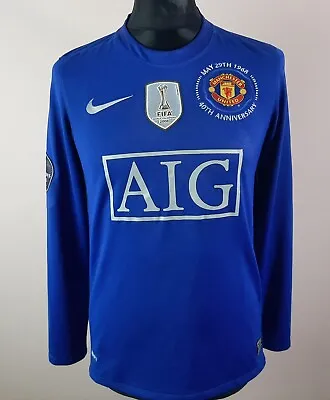 Ronaldo #7 Manchester United 2008/2009 NIKE 3rd UCL Shirt Men's Size S Longsleev • $120