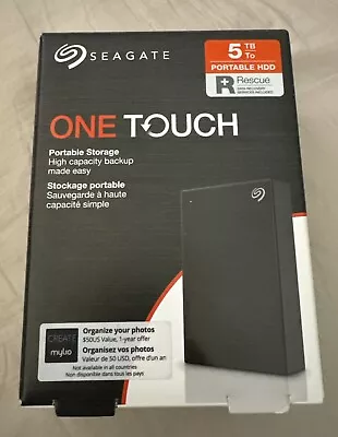 SEAGATE One Touch Portable Hard Drive 5TB Black USB • £89