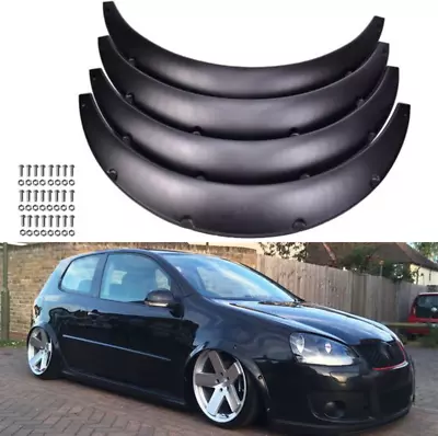 4Pcs 4.5  Car Fender Flares Wide Wheel Arches For Volkswagen VW Golf MK4 MK5 • $69.59