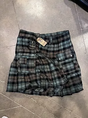 NEW DSS KILTS Mens Modern Hybrid Cotton & Heavy Tartan Mens Kilt Scottish Green • $29.99