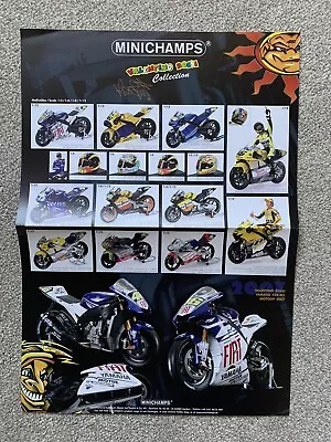 MINICHAMPS Valentino Rossi 2007 Collection A3 Poster 1:12 1:8 1:2 Bikes Helmets • £5