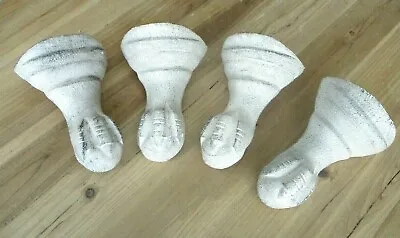 4 Cast Iron Bathtub Claw Foot Feet Bath Tub Legs Reproduction Distressed White • $84.99