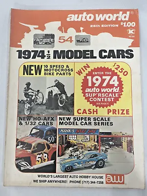 2B Auto World Model Car Magazine Catalog 1974 1/2 Slot Cars Models Accessories • $49.95