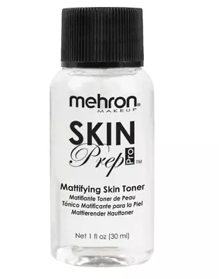 Mehron Skin Prep Pro Primer No Sweat Pre-Makeup Skin Toner Moisture Barrier-1 Oz • $8.45