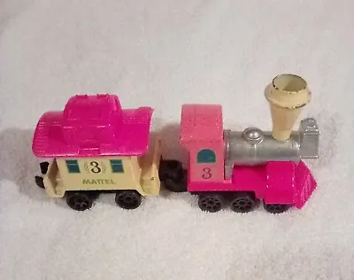 Vintage 1980 Mattel First Wheels Die-Cast Toy Train Engine & Caboose • $4