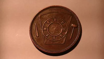 Keystone One Penny Mason Masonic H T W S S T K S Medal Token Coin Antique • $9.95