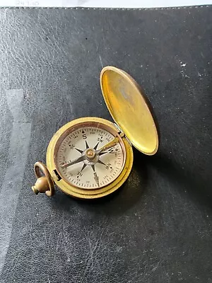 Old Vtg WW2 US Military USCE Corps Of Engineers Pocket Brass Compass Taylor READ • $29.99