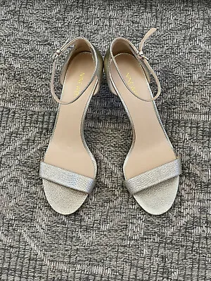 Nine West Gold Evening Strappy Shoes Sandals Heels 9.5 BNWOB Wedding Cocktail • $62