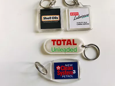 £9.88 • Buy OIL PETROL KEYRING BUNDLE #3 KEYRINGS JOB LOT Shell Oil ESSO Texaco Total