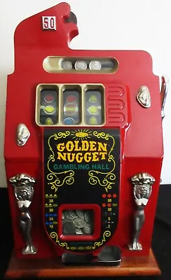 Mills 50c Golden Nugget Slot Machine Fully Restored Circa 1950 • $4500