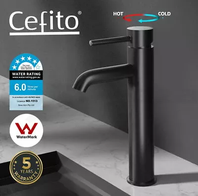 Cefito Bathroom Tap Basin Mixer Tap Sink Laundry Faucet Swivel DIY • $58.95