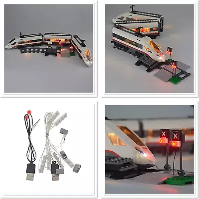 USB Light Kit For Lego City High-Speed Passenger Train Blocks Bricks 60051 Build • $47.99