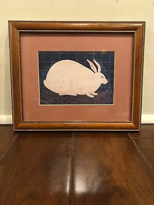 $40 • Buy Warren Kimble Framed Folk Art Rabbit/Bunny