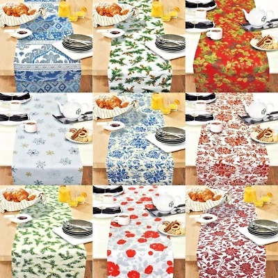 £4.99 • Buy DUAL SIDE, TABLE RUNNERS, Place Mats Protective Dinner Dining Table  35 X 180 CM