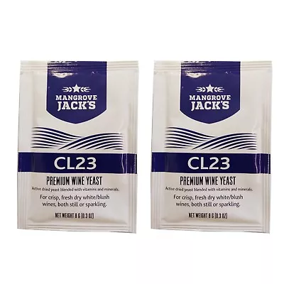£7.70 • Buy 2 X Mangrave Jack's CL23 Premium Wine/Champagne/Cider Yeast BBD 01/24