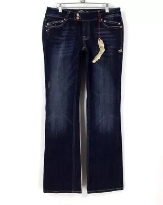 NWT Miss Me Women's Blue Medium Wash Denim Bootcut Jeans - Size 31 • $14.99