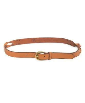 New Womens Frye Covered D-Ring Twisted Stud Tan Leather Belt Sz Large 38  Inches • $28.99