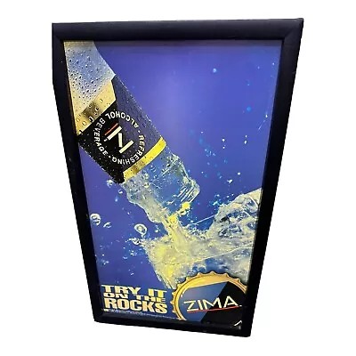 Vintage Zima Clear Malt Liquor Lighted Sign  Try It On The Rocks  • $37.05