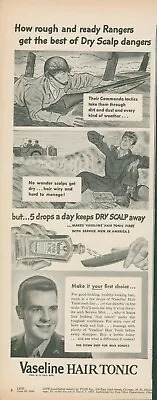 1944 Vaseline Hair Tonic WWII Ranger Service Men Favorite Vintage Print Ad L19 • $11.99