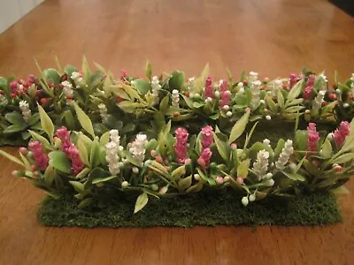 2 Flower Filled Garden Beds 1:12 Scale Miniature Landscaping Artisan • $35