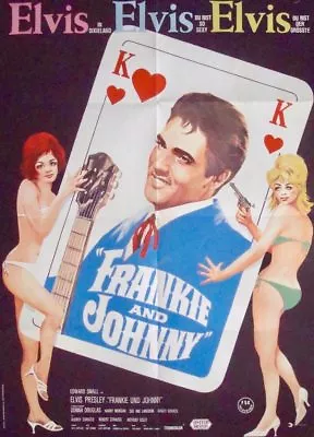 FRANKIE AND JOHNNY German A1 Movie Poster ELVIS PRESLEY Vintage 1966 RARE • $350