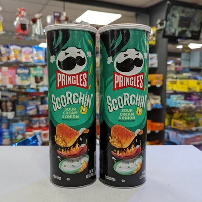 £14.99 • Buy Pringles Scorchin Sour Cream & Onion 5.5oz (158g) X 2 Tubs. USA Import