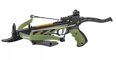 80lbs Green 225+ FPS Self Cocking Pistol Crossbow + Arrows Hunting Grip Bow New • $69.11