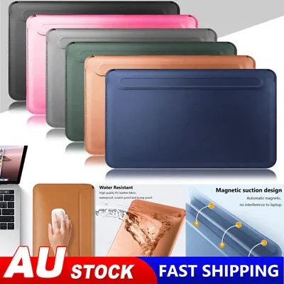$20.40 • Buy Laptop Sleeve Case Bag For Macbook Air M1 Pro 11 13 15 Inch PU Leather Pouch AUS