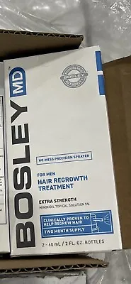 Bosley MD Men's Hair Regrowth Spray 5% 60ml (Two Months Supply) 2oz NEW 04/2024+ • $9.47