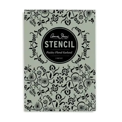 £9.99 • Buy Annie Sloan Chalk Paint Paisley Floral Garland Stencil