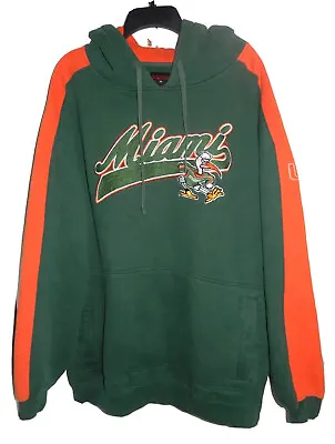 Vintage Jansport XXL Miami Hurricanes Hoodie Fleece Lined Pullover-READ • $29.74