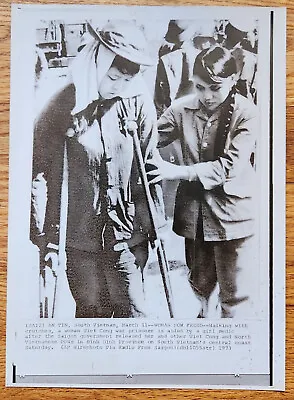 Viet Cong Woman POW Freed By South Vietnam Press Photo 1973 Vietnam War • $7.98