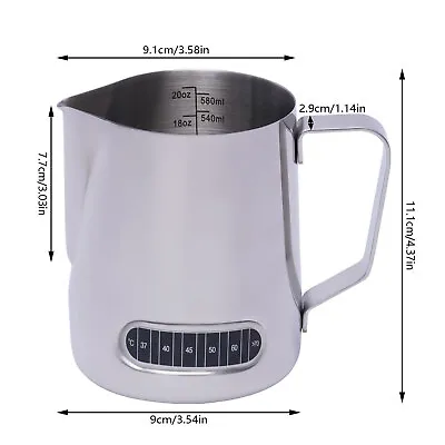 $10.99 • Buy Stainless Steel Milk Frothing Pitcher Art Coffee Latte Frother Pitcher 20oz