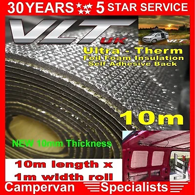 Camper Van Insulation Foil Foam 10mm Sound Proof Floor Roof Vw T5 6 Car 10m X 1m • £76.99