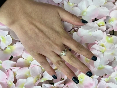 £8 • Buy Spinning Denmark Extreme Flower Ring With Pearl RRP£50