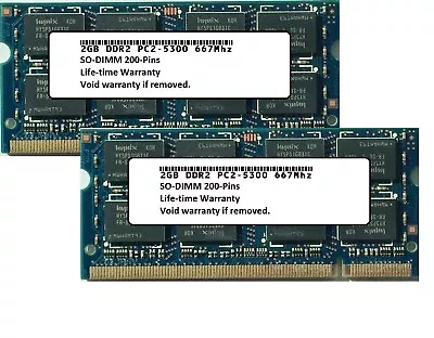 4GB Kit 2X 2GB SODIMM MacBook Late 2006 A1181 MA699LL/A MA700LL/A Memory Ram • $15.99