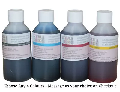 100ml Bottles Edible Inks For Canon Printers - Choose Your Colours • £17.99