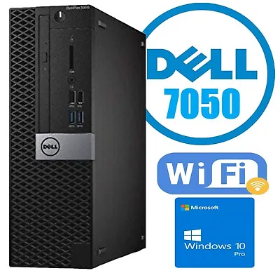 Dell Desktop PC 7050 SFF Intel I7-7700 Up To 32GB RAM 4TB SSD Wi-Fi Win 10 Pro • $79.88