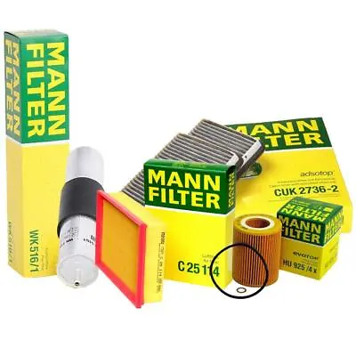 Mann Oil Air Carbon Cabin Fuel Filter Service Kit For BMW E39 525i 528i • $95.95