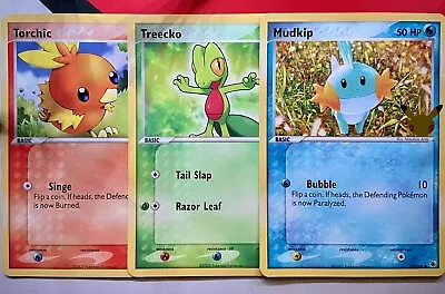 Pokémon First Partner JUMBO 3x Hoenn Starters Torchic Treecko Mudkip X3 NM • $5.95