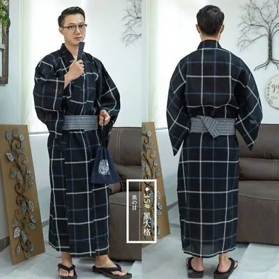 2023 Japanese Kimono Summer Men's Robe With Belt 95% Cotton Pajama Suit • $80.34