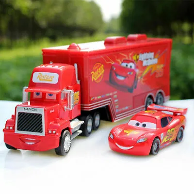 Disney Pixar Cars No.95 Lightning Mcqueen Mack Truck Superliner Diecast Toy Gift • $22.59